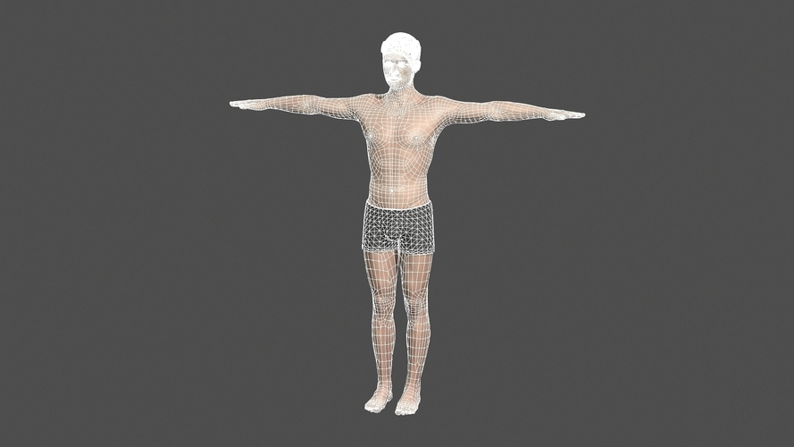 Beautiful man -3d charact 3D Print 397062