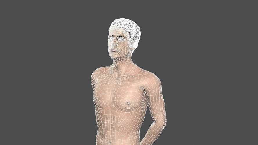 Beautiful man -3d charact 3D Print 397066