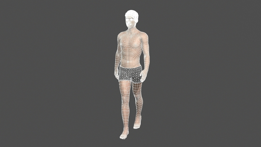 Beautiful man -3d charact 3D Print 397069