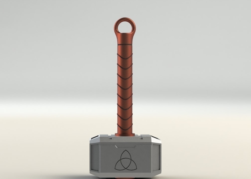 Key Chain In Shape Of Thor's Hammer