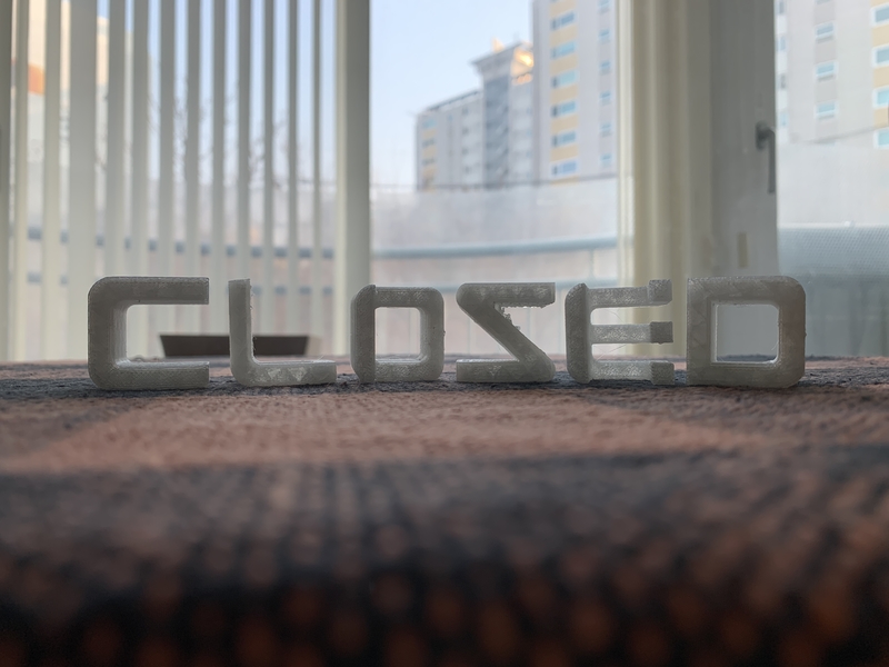 OPEN CLOSED BLOCK