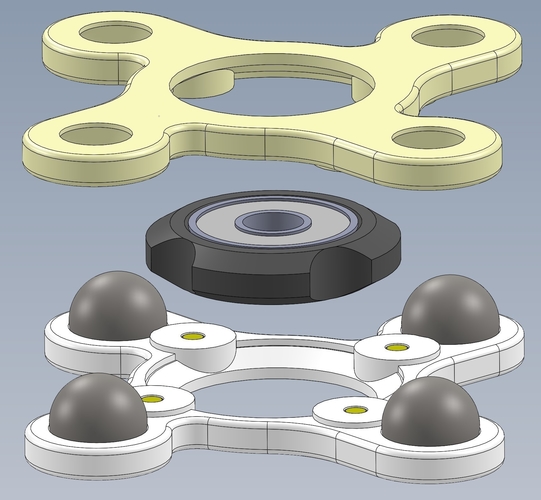 Magnetic, Interchangeable Spinner 3D Print 397424