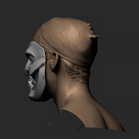 Kabuto Japanese Hannya Mask Oni Mask Samurai Mask 3D print model - Thumbnail 4