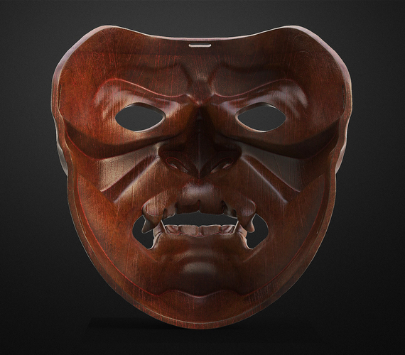 Masque japonais Hannya Oni Demon Mask Samurai Mask Modèle d'impression 3D