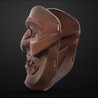 Kabuto Japanese Hannya Mask Oni Mask Samurai Mask 3D print model - Thumbnail 7