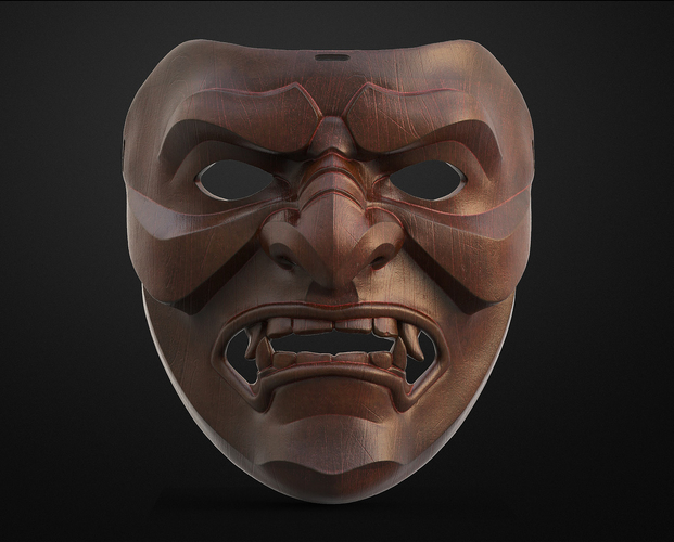 Kabuto Japanese Hannya Mask Oni Mask Samurai Mask 3D print model 3D Print 397557