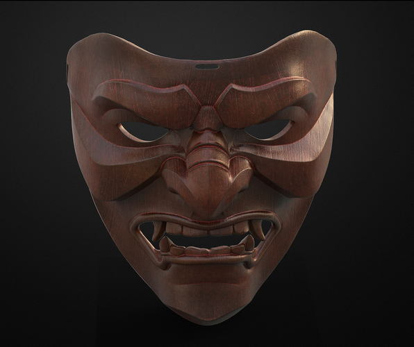 Kabuto Japanese Hannya Mask Oni Mask Samurai Mask 3D print model 3D Print 397558