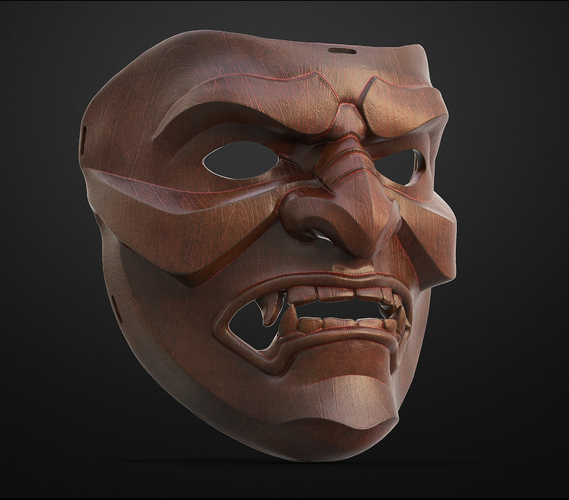 Kabuto Japanese Hannya Mask Oni Mask Samurai Mask 3D print model 3D Print 397559