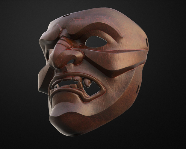 Kabuto Japanese Hannya Mask Oni Mask Samurai Mask 3D print model 3D Print 397560