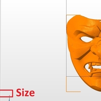 Kabuto Japanese Hannya Mask Oni Mask Samurai Mask 3D print model - Thumbnail 12