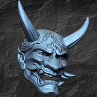 Traditional Japanese Hannya Mask Oni Mask Samurai Mask  - Thumbnail 1