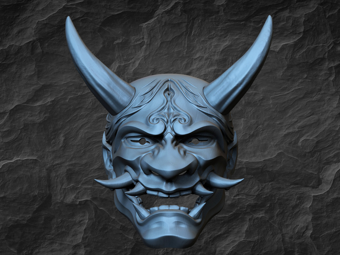 Traditional Japanese Hannya Mask Oni Mask Samurai Mask  3D Print 397564