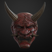 Traditional Japanese Hannya Mask Oni Mask Samurai Mask  - Thumbnail 4