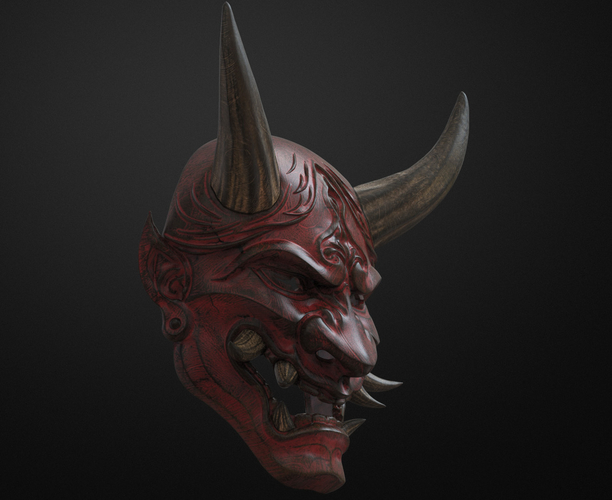 Traditional Japanese Hannya Mask Oni Mask Samurai Mask  3D Print 397568