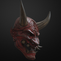 Traditional Japanese Hannya Mask Oni Mask Samurai Mask  - Thumbnail 6