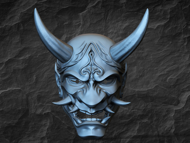 Traditional Japanese Hannya Mask Oni Mask Samurai Mask  3D Print 397570