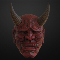 Traditional Japanese Hannya Mask Oni Mask Samurai Mask - Thumbnail 1