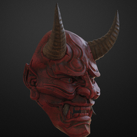 Traditional Japanese Hannya Mask Oni Mask Samurai Mask - Thumbnail 2