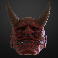 Traditional Japanese Hannya Mask Oni Mask Samurai Mask - Thumbnail 3