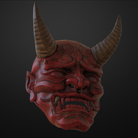 Traditional Japanese Hannya Mask Oni Mask Samurai Mask - Thumbnail 4