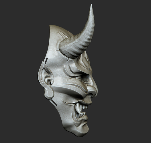 Traditional Japanese Hannya Mask Oni Mask Samurai Mask 3D Print 397590