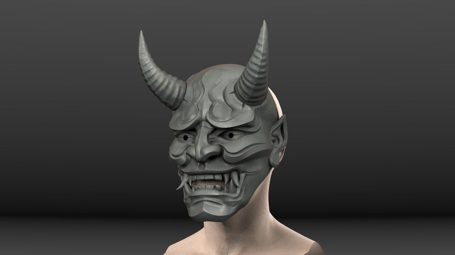 Traditional Japanese Hannya Mask Oni Mask Samurai Mask 3D Print 397595