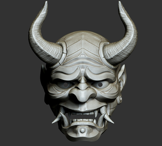 Traditional Japanese Hannya Mask Oni Mask Samurai Mask 3D Print 397598