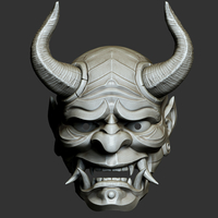 Traditional Japanese Hannya Mask Oni Mask Samurai Mask - Thumbnail 2