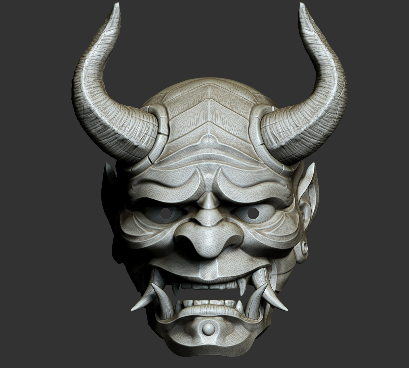Oni Mask on 3d Printer