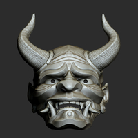 Traditional Japanese Hannya Mask Oni Mask Samurai Mask - Thumbnail 3