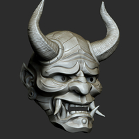 Traditional Japanese Hannya Mask Oni Mask Samurai Mask - Thumbnail 4