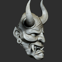 Traditional Japanese Hannya Mask Oni Mask Samurai Mask - Thumbnail 5