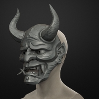 Traditional Japanese Hannya Mask Oni Mask Samurai Mask - Thumbnail 10