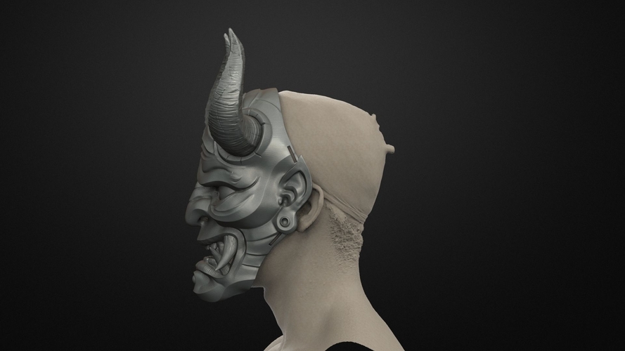 Traditional Japanese Hannya Mask Oni Mask Samurai Mask 3D Print 397607