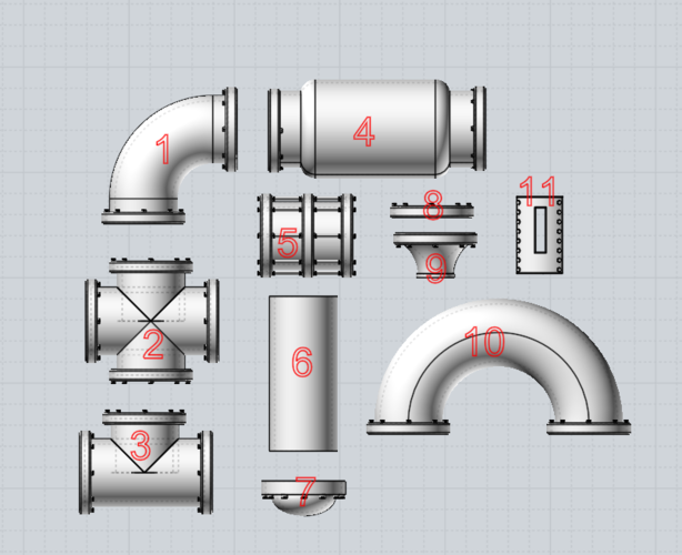 Industrial pipes 3D Print 397608