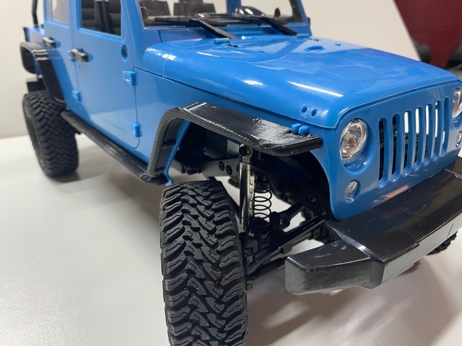 RC4WD Cross Country Front Tube Flat Flares 3D Print 397754