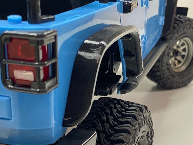 RC4WD Cross Country Rear Tube Flat Flares (WIDE) 3D Print 397765