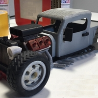 Small RC car 1/24 Hot Rod  3D Printing 397771