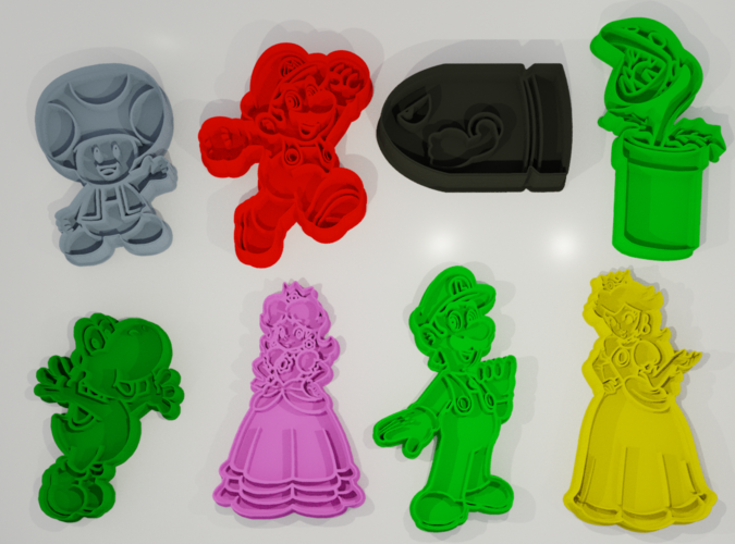 16 MARIO COOKIE CUTTERS COLLECTION 3D Print 397777