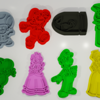 Small 16 MARIO COOKIE CUTTERS COLLECTION 3D Printing 397777