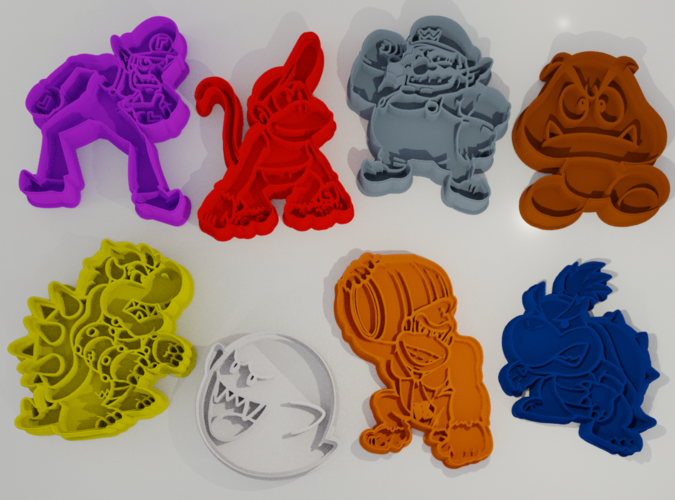 16 MARIO COOKIE CUTTERS COLLECTION 3D Print 397778