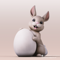 Small Easter bunny 3D Printing 397779