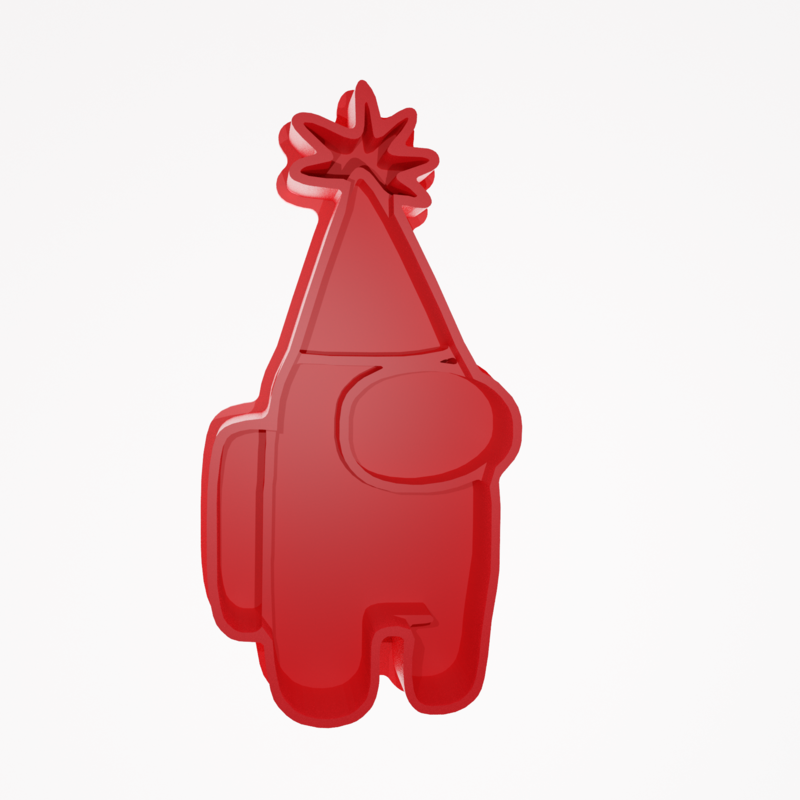 AMONG US PARTY HAT COOKIE CUTTER