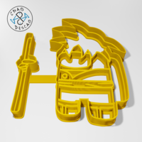 Small AMONG US - GOKU - DRAGON BALL - COOKIE CUTTER 3D Printing 397794