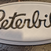Small PeterBilt Logo Badge Emblem 3D Printing 397920