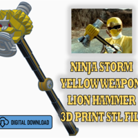 Small Ninja Storm Wind Weapon- Lion Hammer 3D Print STL File 3D Printing 397964