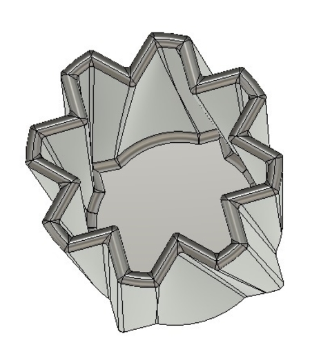 Star Vase top with filet edge 3D Print 398237
