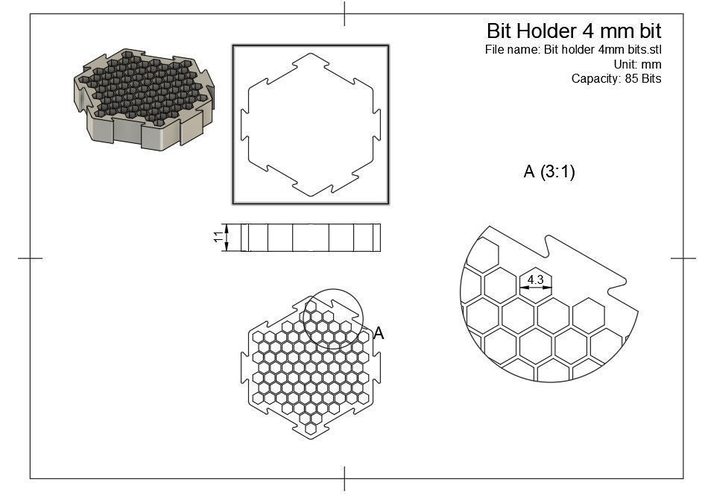 Hex Bit Holder System 3D Print 398384