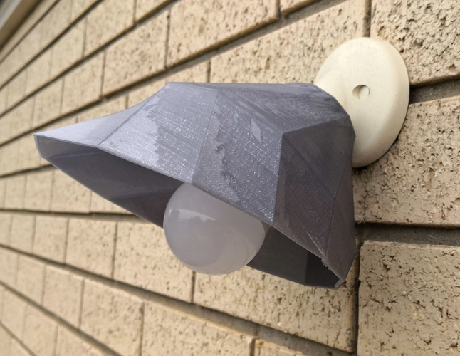Twisting Lofted Cover for Angled Wall Light 3D Print 398474