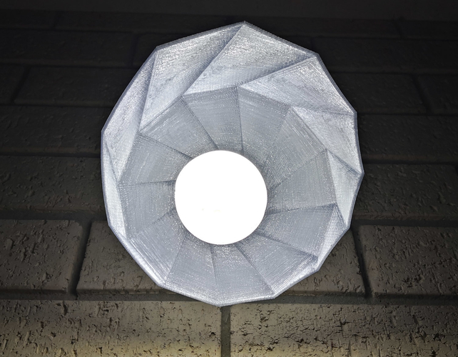 Twisting Lofted Cover for Angled Wall Light 3D Print 398475